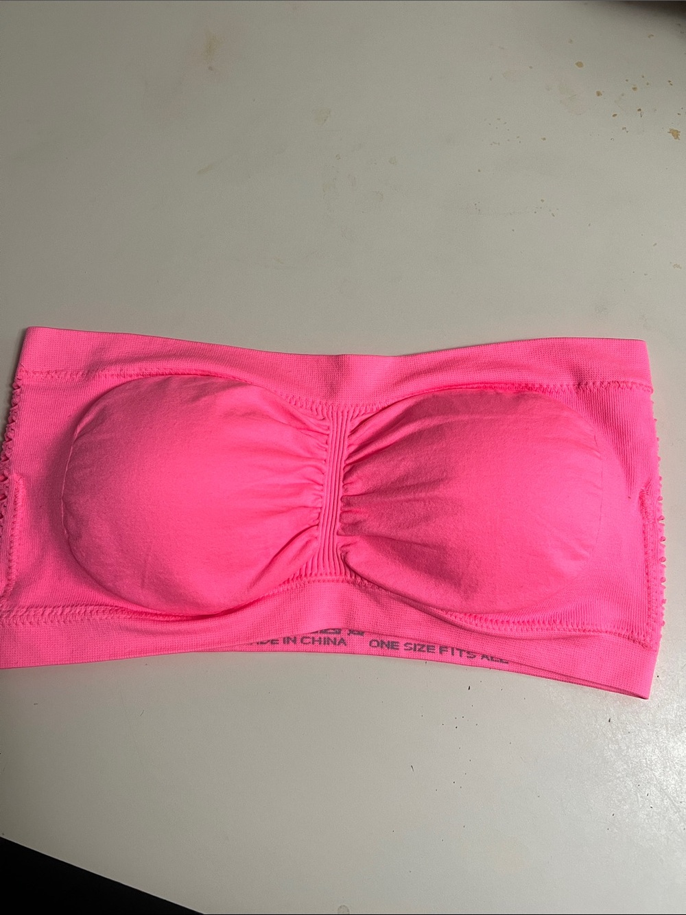 Women Seamless Bandeau Bra - Neon Pink